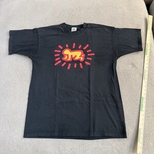 Vintage Keith Haring Barking Dog Radiant Baby Pop Shop Art Tee Shirt XL